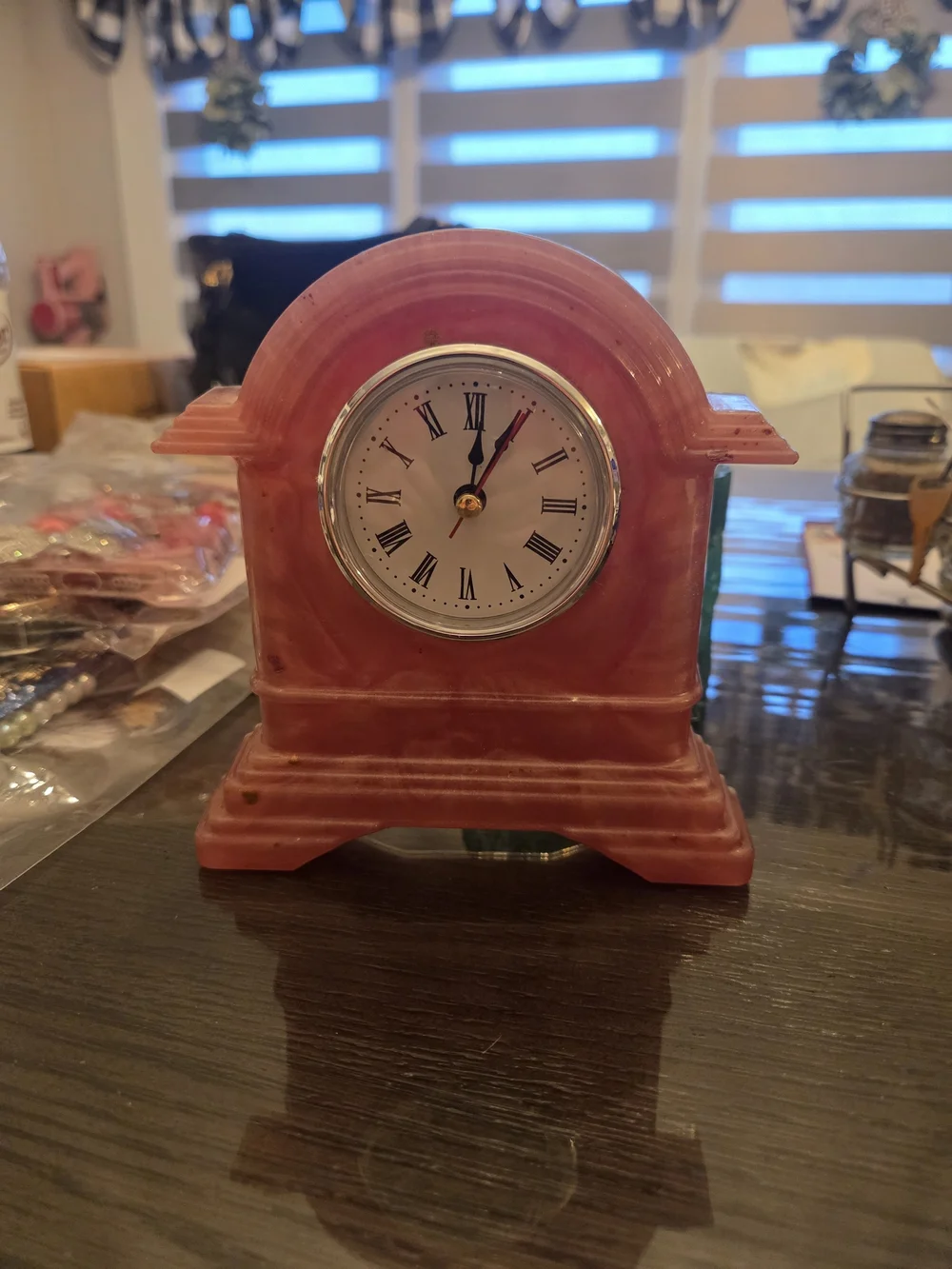 Epoxy Resin Mantel Clock - Home Wall Decor